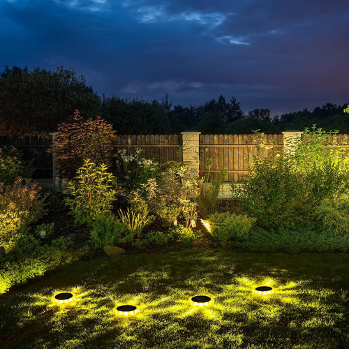 Luces Solares Para Cubierta Al Aire Libre, 4 Paquetes, Luz S
