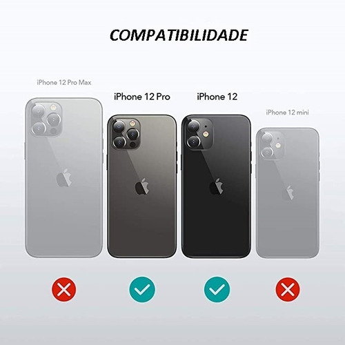 Imagem 2 de 5 de Película Traseira iPhone 12 & 12 Pro Invisível Hprime Top