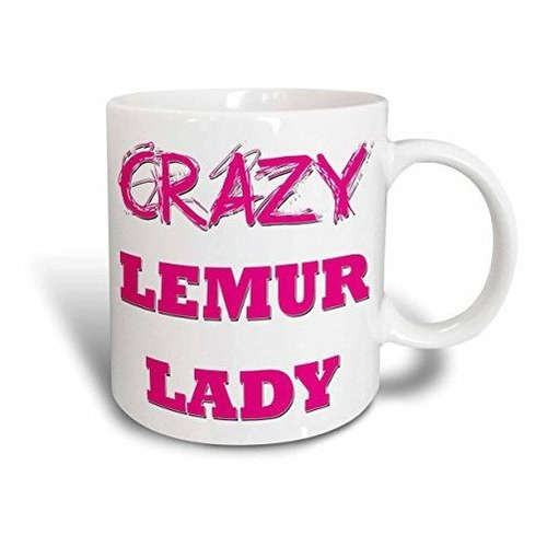 Mug_175153_1 Taza De Cerámica Crazy Lemur Lady, 11 Onz...