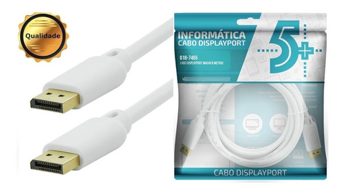 Cabo Displayport 1.2 4k 5 Metros Blindado 5m