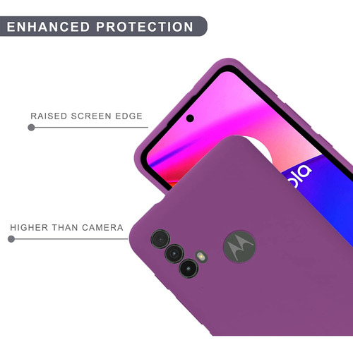 Funda Silicona Con Felpa Para Motorola Moto E40/e20 Púrpura E40/e20