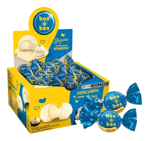 Bombom Bonobon Beijinho Display Com 18 Unidades De 15g Arcor