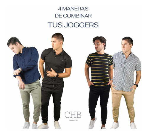 Jogger De Gabardina Stretch Para Hombre
