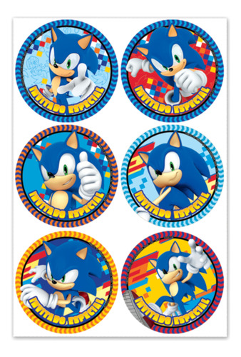 Sonic Distintivos Stickers Artículo Fiesta - Son0h1