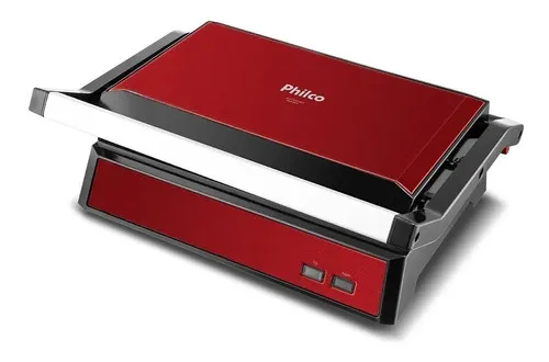 Sanduicheira E Grill Philco Pgr28vi 2 Em 1 Inox Red 1250w