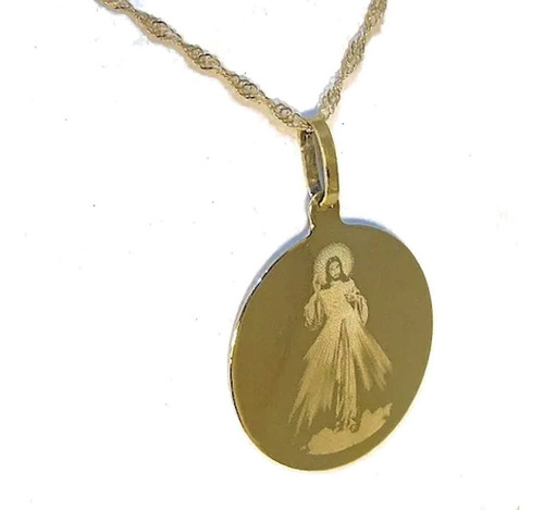 Foto Medalla Oro 18 K Personalizada Redonda 20mm 1.8gr Color Oro Amarillo