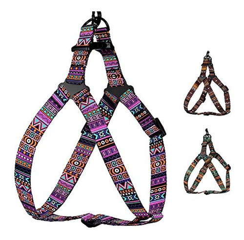 Collardirect Tribal Dog Harness Ajustable Nylon Step In Azte