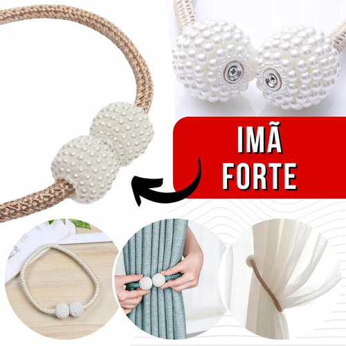 Kit De 4 Clips Magnéticos Para Cortina Imán Elegante Clip