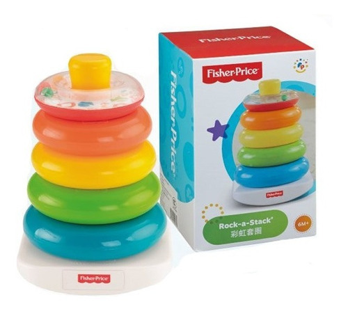 Juguete Apilable Pila De Aritos Fisher Price- Giro Didáctico Color Blanco