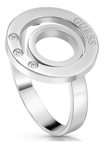 Anillo Guess Eternal Circles Plateado Ubr29006