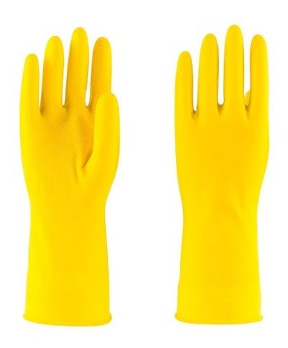 Guantes Caucho Lava Loza Cocina Limpieza Aseo Baño X 12