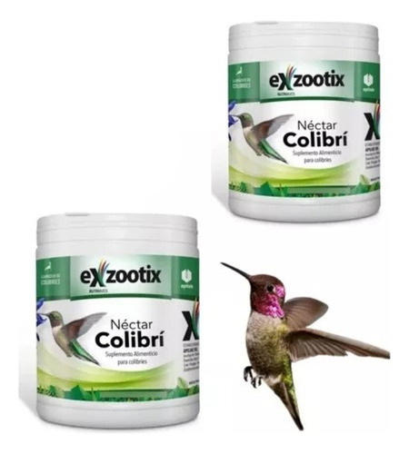 Alimento Nectar Colibri Picaflor  Exzootix 300g X2 Unidades