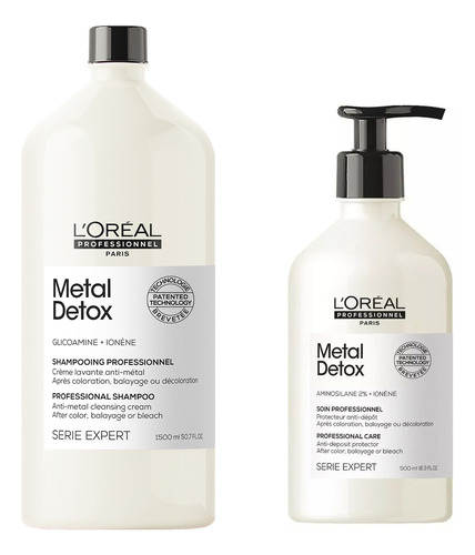 L'oréal Prof Metal Detox Shampoo 1500 + Acondicionador 500