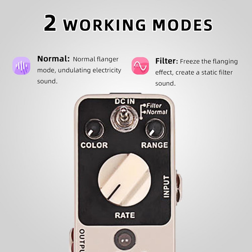 Pedal Flanger Analógico Mooer E-lady, Modo De Filtro, Oscila