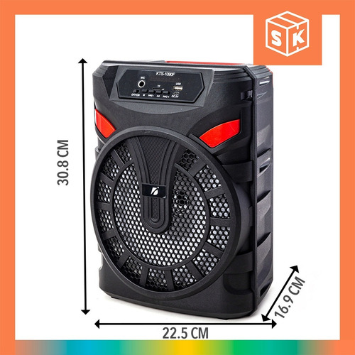 Parlante Bluetooth Inalámbrico Luz Rgb Karaoke Microfono Usb