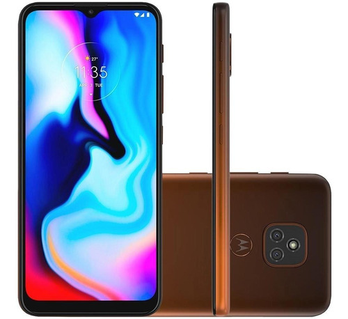 Celular Motorola Moto E7 Plus Bronze Ambar 64gb Cam 48mp 2mp