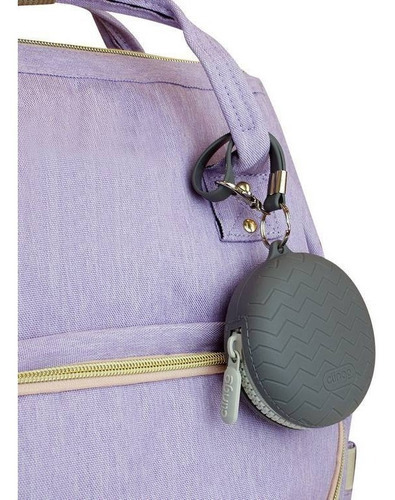 Porta Chupeta Bebê De Silicone Com Alça E Zíper - Clingo Cor Azul-claro