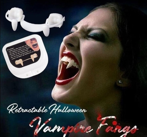 Dientes De Vampiro Colmillos Halloween Cosplay 