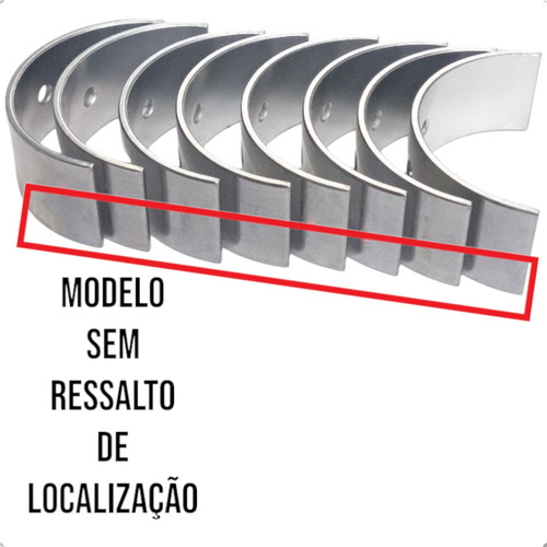 Kit Bronzina Mancal E Biela 1mm Courier 1.6 8v Zetec Rocam