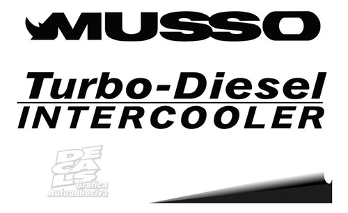 Calcomania Turbo Diesel Intercooler De Ssang Yong Musso