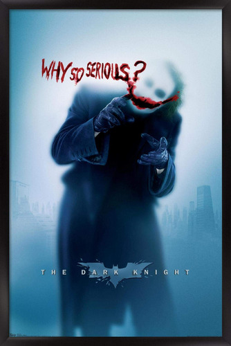 Póster Enmarcado De The Joker Why So Serious 57 X 86 Cm
