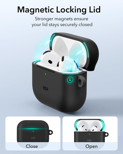 Funda Er Para AirPods 4 Hallock Con Magsafe Negra