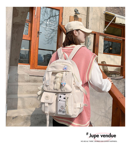 Mochila Impermeable De 16 Pulgadas For Mujer Y Estudiantes