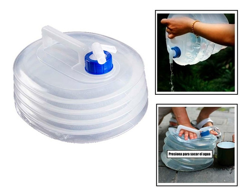 Garrafón Plegable Botella Portable Para Agua 3l