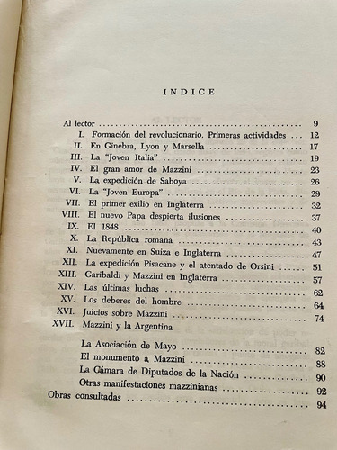 Vida De Mazzini . Asociacion Dante Alighieri