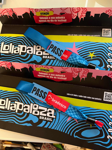 Pulseiras Pass Lollapalooza 2024!!!