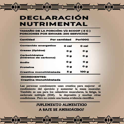 Creatina Monohidratada Titan 1kg Varios Sabores 200servicios Limón