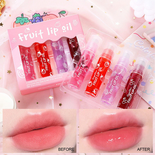 Aceite Hidratante For Labios Aceite Labial For Niñas 4pcs