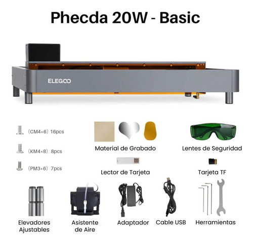 Laser Engraver Phecda 20w Cnc Elegoo | Alta Precisión