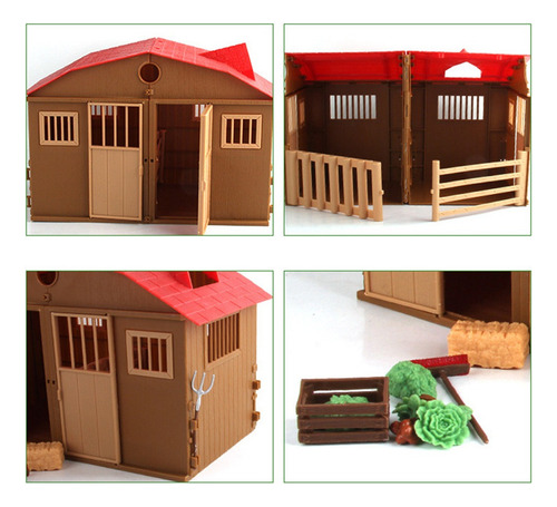 Plástico Diy Ensamblaje Granja Kits De Construcción De