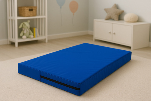 Colchoneta Didáctica Lunics 100x60cm Con Base Antiderrapante Color Azul