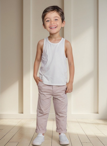 Pantalón Crewcuts De Gabardina Para Niño Talla 6 Slim