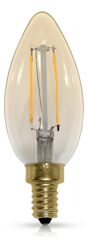 Lâmpada Led Filamento 2200k Vela Bivolt Branco Quente Cor da luz Branco-quente 110V 220V (Bivolt)