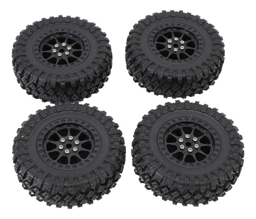 Neumáticos De Coche Rc Negros Y Negros, Robustos, De Goma, C