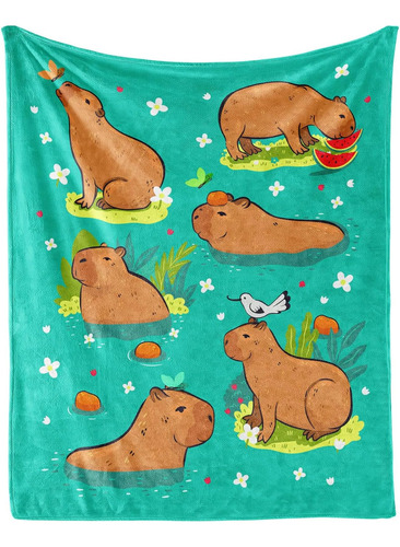 Xaocnyx Capybara Manta De Regalo, 50 X 40 Acogedoras Mantas 