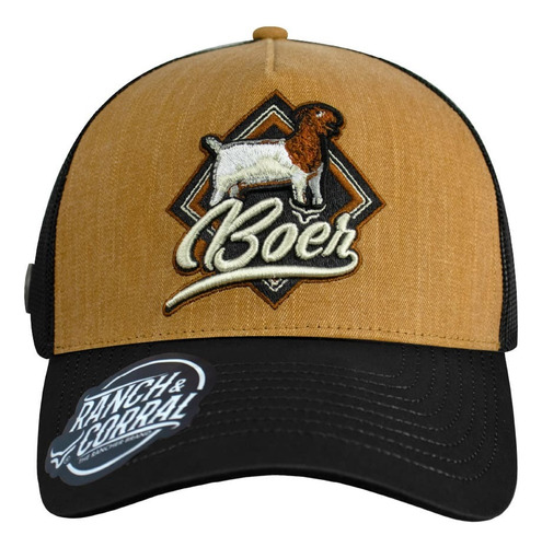 Gorra Caprino Boer Ranch&corral Original Marrón Claro/negro Unica