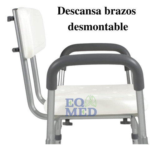 Medline Mds89745ra Silla De Regadera Con Reposabrazos Acolch