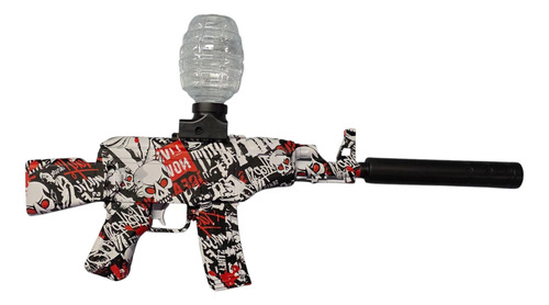 Pistola Ametralladora Juguete Balas Hidrogel Usb Mini Ak47 Rojo