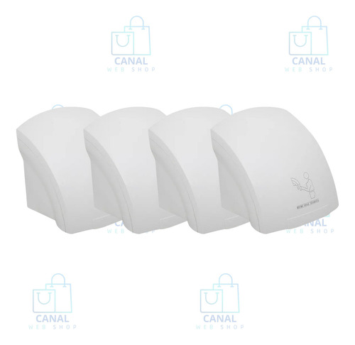 Kit 4 Secadores De Mãos Elétrico Sensor Automático 1800w +nf