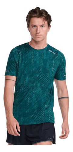 Camiseta Activa Diseño Cuadro Plateado Reflectante Camisa -