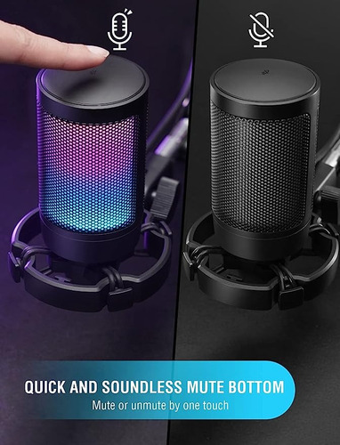 Kit De Micrófono Fifine, Con Soporte De Brazo, Usb, Rgb