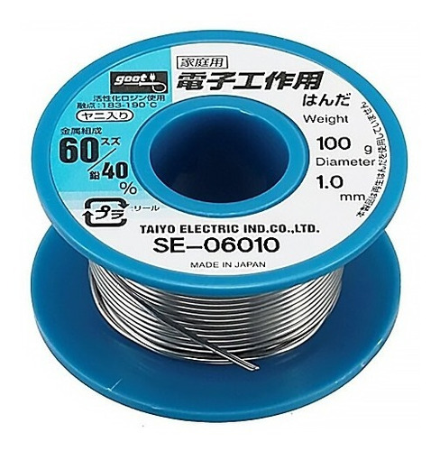 Rollo De Estaño 1.0mm 60/40 100g Goot Se-06010