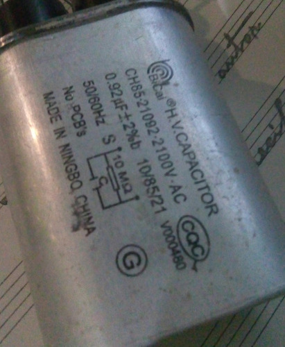Hv Capacitor 0.92mf 2100vac
