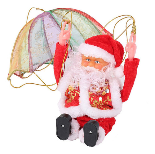 Pára-quedas Papai Noel Ornamento Boneca Brinquedo Mini