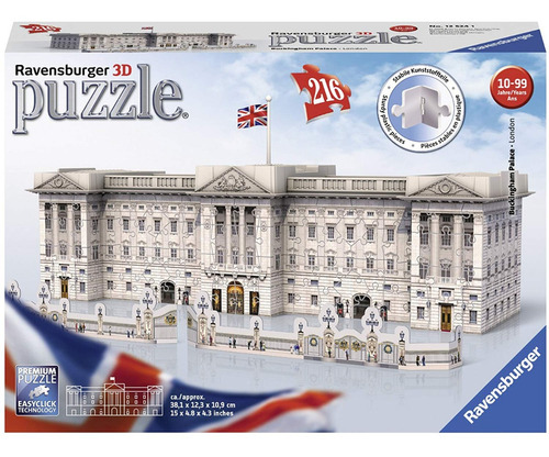 Ravensburger Buckingham Palace, 216pc 3d Jigsaw Puzzle 