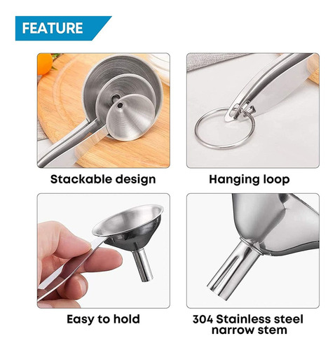 // Embudo De Cocina Pequeo Para Llenar Botellas Mini Embud